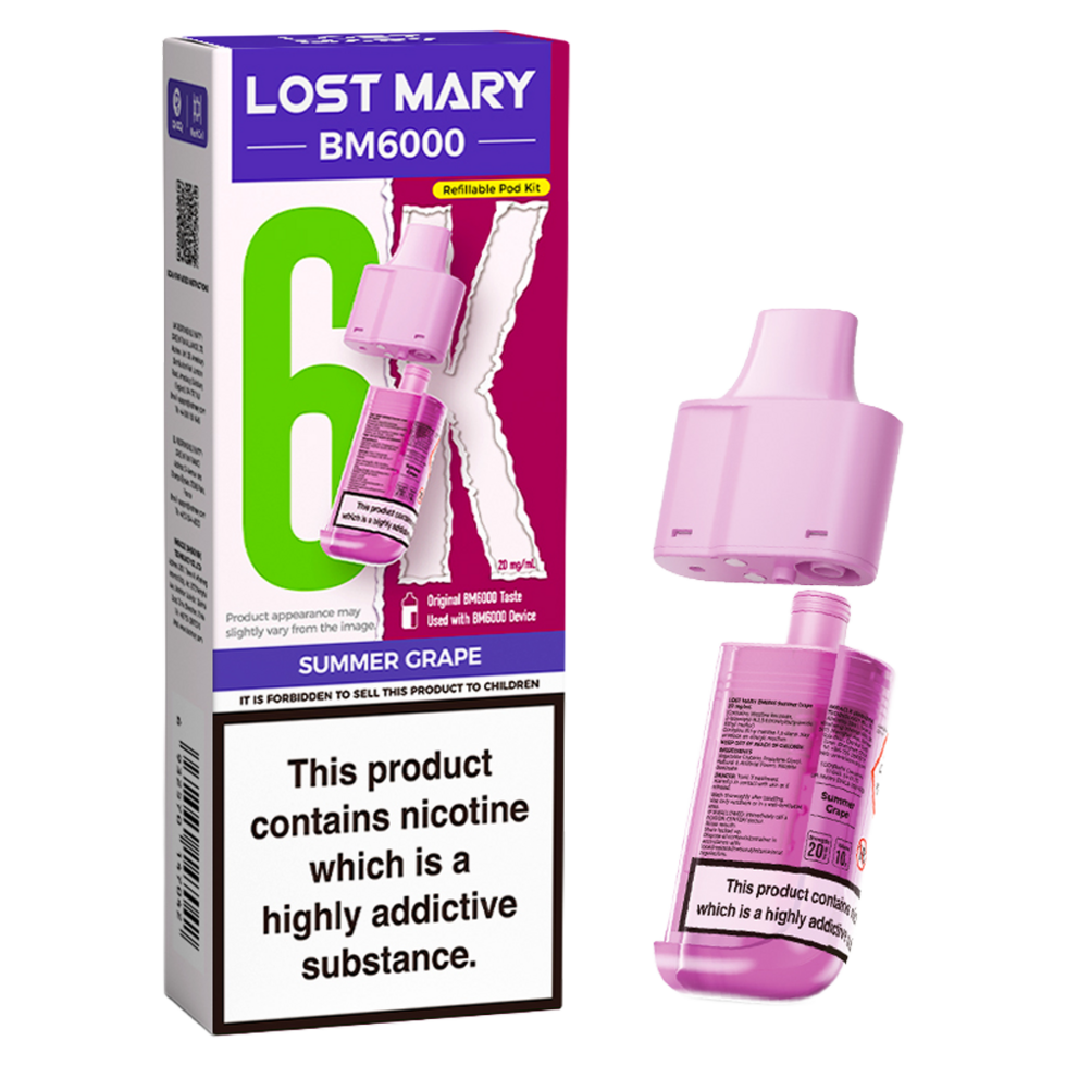 Lost Mary BM6000 Replacement Pods Pk of 5 Lost Mary