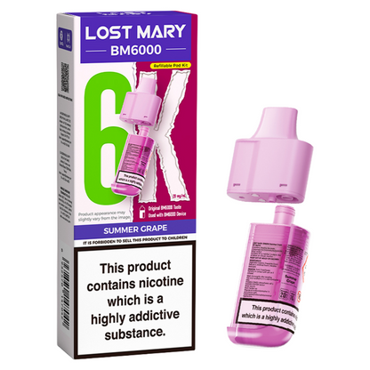 Lost Mary BM6000 Replacement Pods Pk of 5 Lost Mary