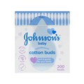 Johnsons baby cotton buds pack, 200 buds, blue and white packaging