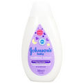 Johnson's baby bedtime lotion bottle, white plastic with purple label, 300ml