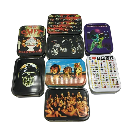 20 Oz. Tobacco Tin (Assorted Pattern) pk of 12
