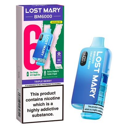 Lost Mary BM6000 Prefilled Vape Pod Kit Pk of 5 Lost Mary