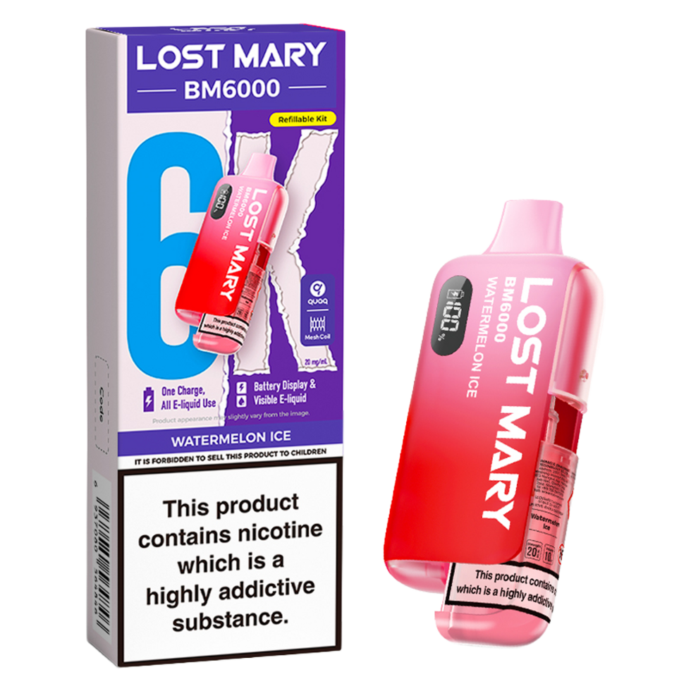 Lost Mary BM6000 Prefilled Vape Pod Kit Pk of 5 Lost Mary