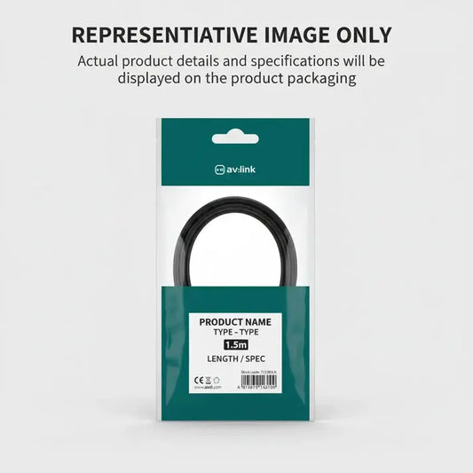 RCA leads av:Link; 2x RCA to 2x RCA black cables in teal packaging
