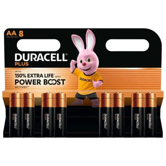 Duracell AA batteries 8-pack with copper-top Power Boost Actives, general purpose
