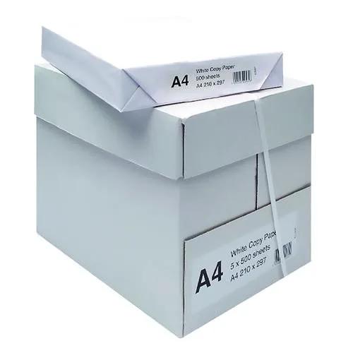 A4 Copier Papers 500 Sheets (5 Pack) by A4 Copier, two white paper boxes