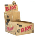 RAW Classic King Size Slim unbleached rolling papers, 50-pack, in a display carton with red RAW logo