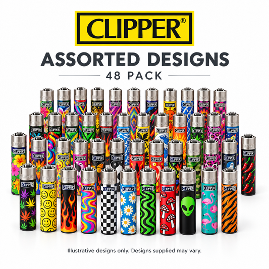 Clipper assorted-design flint lighters promotional image
