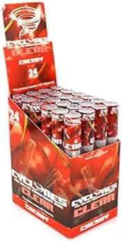 Cyclones Blunts display box containing multiple 24-pack Clear wraps