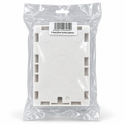 2 Twin Gang Double Surface Mount Back Box 10 Pack Power Plus