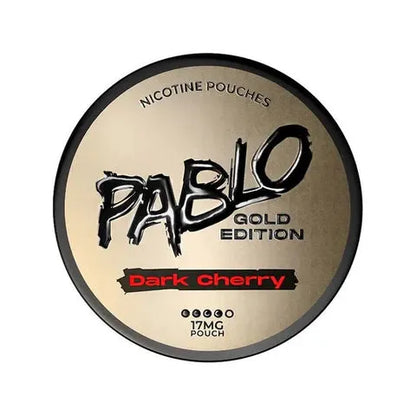 Pablo Gold Edition nicotine pouches tin, dark cherry flavor, 17 mg per pouch