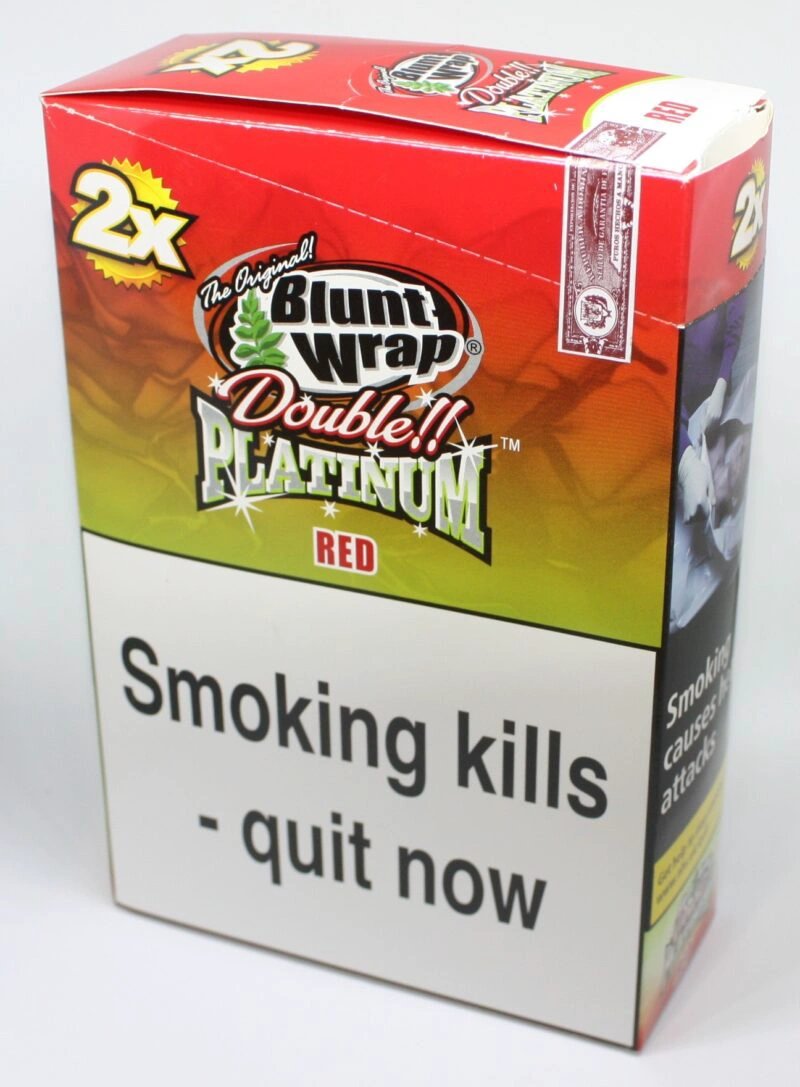 Platinum Double Blunt Wrap Red, 2x25 pack rolling papers by Platinum