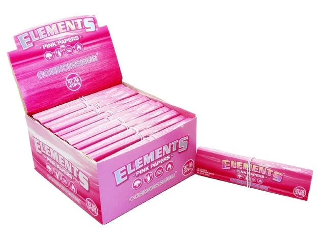 ELEMENTS CONNOISSEUR PINK PAPERS + TIPS - 24PACK by Elements