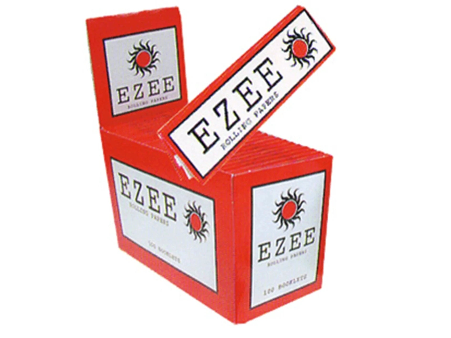 EZEE Standard/Regular red Rolling Paper Cut Corners 100 by EZEE