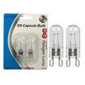 Power Plus G9 Capsule Bulb 40W 2-pack with two clear halogen bulbs
