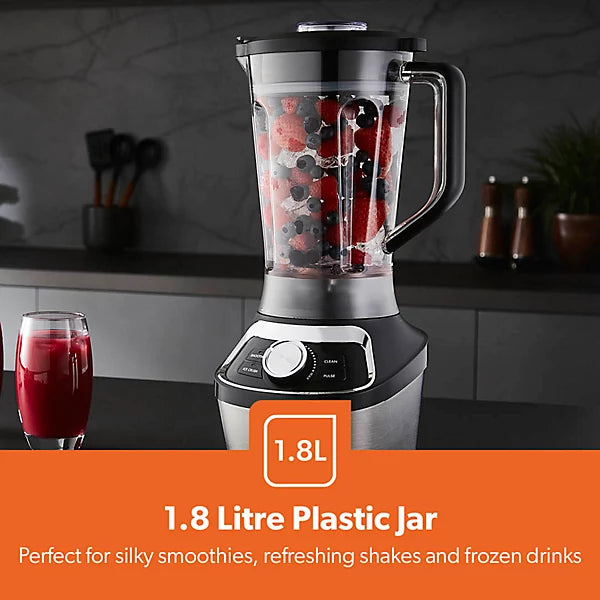 Geepas 1200W Professional Blender 1.8L Tritan Jar Smoothie Maker Variable Speed & Pulse Geepas