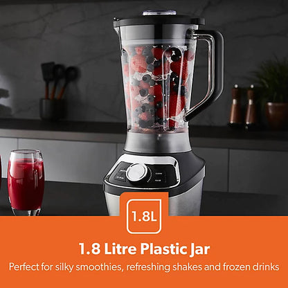 Geepas 1200W Professional Blender 1.8L Tritan Jar Smoothie Maker Variable Speed & Pulse Geepas
