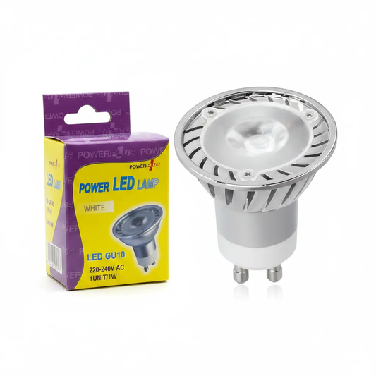 GU10 LED Bulb 1W White - Yellow Purple Box
