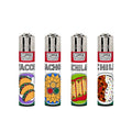Clipper Flint Assorted Designs - "Exotic Food 3" Lighter [8447218256621] (48 Pack) Clipper