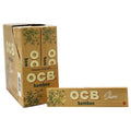 OCB King Slim Bamboo rolling papers; bamboo design, display box with 7 packs shown