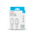 PowerPlus USB-C to 8 Pin Cable, 1m, white, 20W PD fast charge