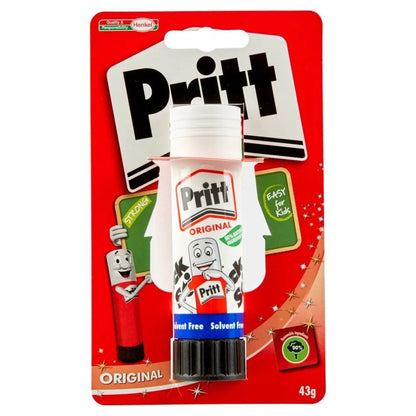 Pritt Original glue stick on red blister-card packaging