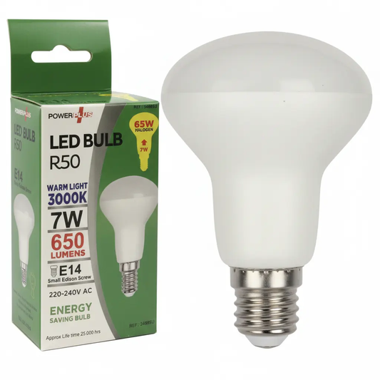 Power Plus R50 LED Bulb, E14 SES, 7W, warm white 3000K, 650 lumens