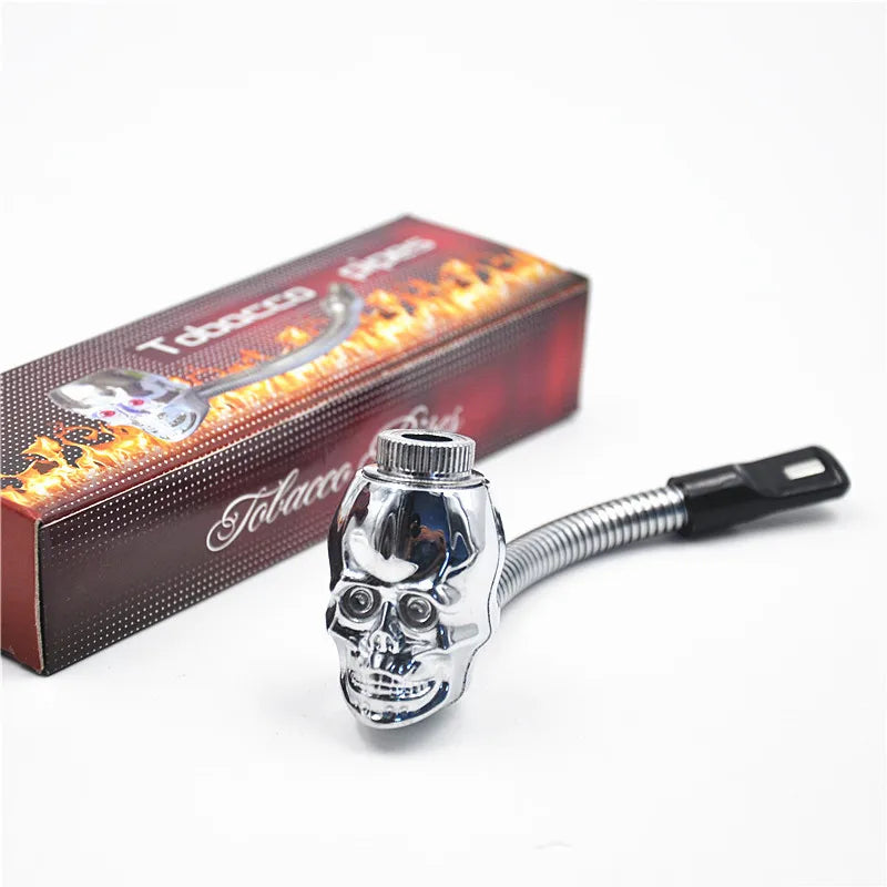 Pipes - Metal - Skull shape metal smoking pipes Unbranded