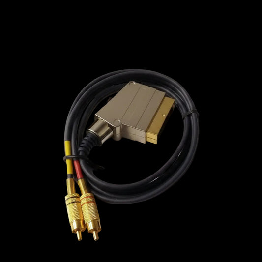 Scart to 2 RCA Phono Plugs Gold (1.5 Mtr) av:Link