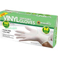 100 Pieces Vinyl Large Powder/Latex Free Clear Disposable Gloves Marksman