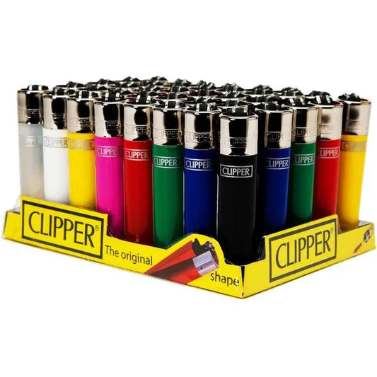 Clipper Flint Assorted Solid Lighters 48PK (Standard) by Clipper
