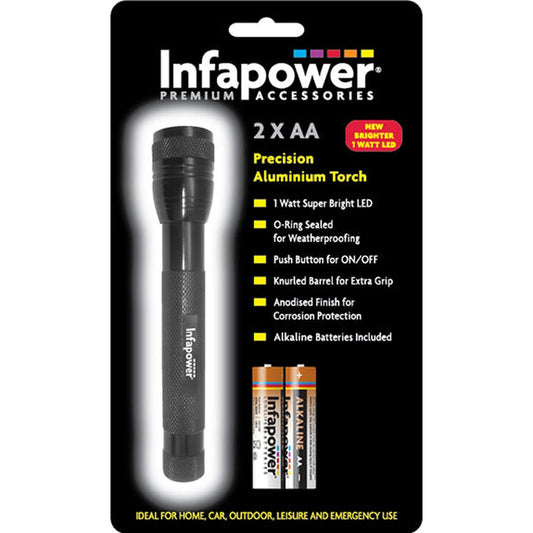 ALUMINIUM TORCH LED 2 X AA by Infapower