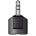 3.5mm STEREO JACK PLUG TO 2 x 3.5mm STEREO JACK SOCKETS Pk 5 by SkyTronic