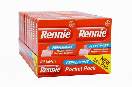 Rennie Peppermint Pocket Pack (24 Tablets x 12 Packs) by Rennie