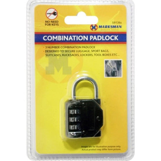 Marksman Combination Mini Luggage Pad-Lock 59135C (12) by Marksman