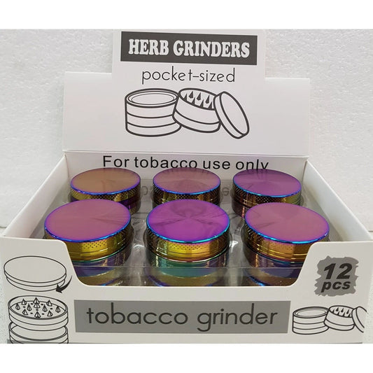 3 Part 40 MM Metal Icy Rainbow Herb Grinder by Unbranded