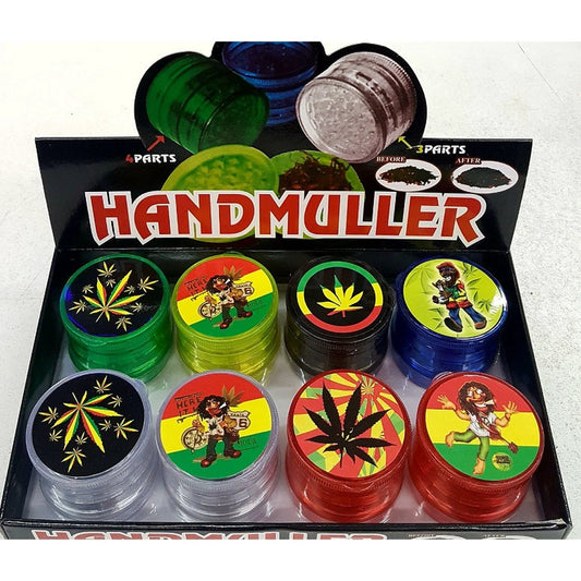 4 Part Hand muller Herb Grinder With Print(12) by Unbranded