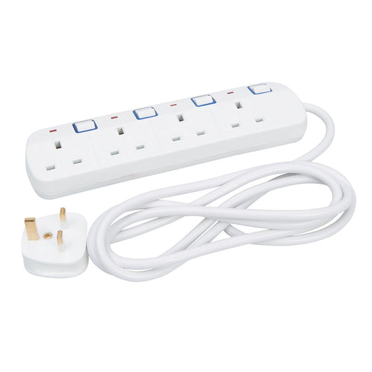 4 Way Switched Extension Lead by Power Plus