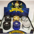 4 Part 80 MM Metal Leaf Herb Grinder assorted colours. by Unbranded
