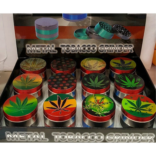 4 Part M Metal Rasta Leaf Print Herb Grinder Cable by Unbranded