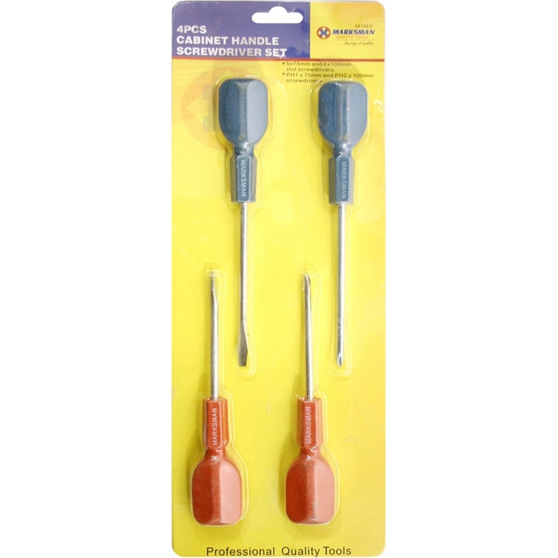 4 PCS. CABINET SCREWDRIVER SET by Marksman