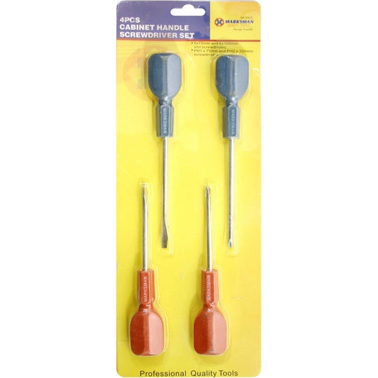 4 PCS. CABINET SCREWDRIVER SET by Marksman