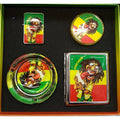 4 pcs rasta grinder,lighter,cigarette case & ash tray smoker set by Unbranded