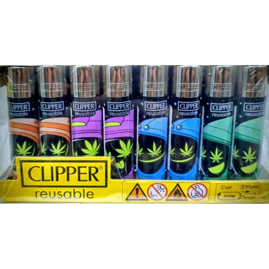 Clipper Flint ASTRO WEED Print Lighter 48 Pack by Clipper