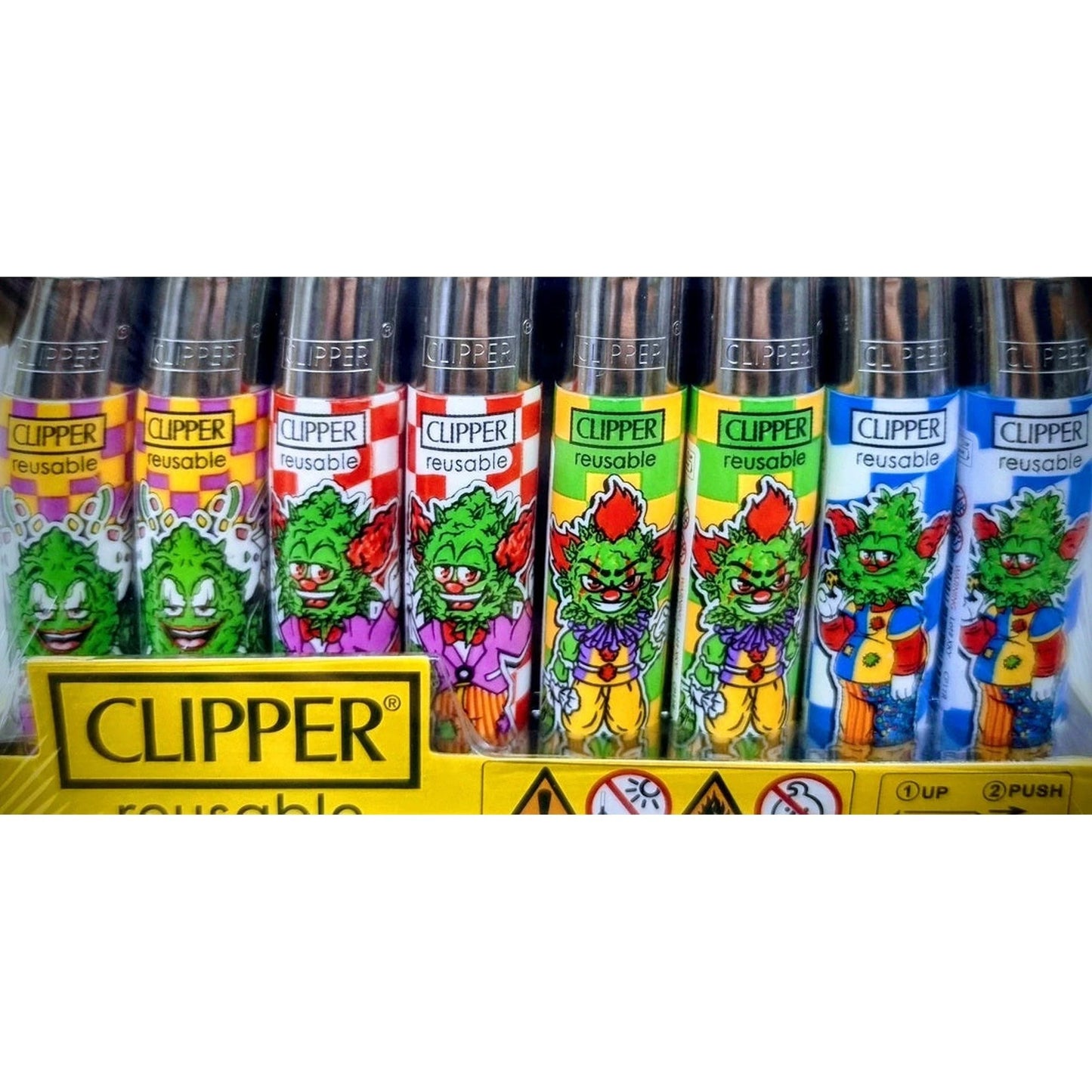 Clipper Flint CLOWN BUDS Print Lighter 48 by Clipper