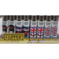 Clipper Flint lighters, London 46 City designs with Union Jack patterns, 48-pack gas lighters