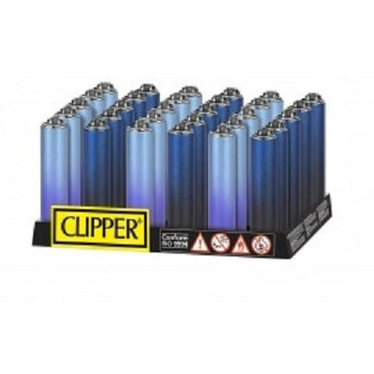 CLIPPER METAL MICRO COVERS BLUE GRADIENT FLINT LIGHTERS X 30 by Clipper