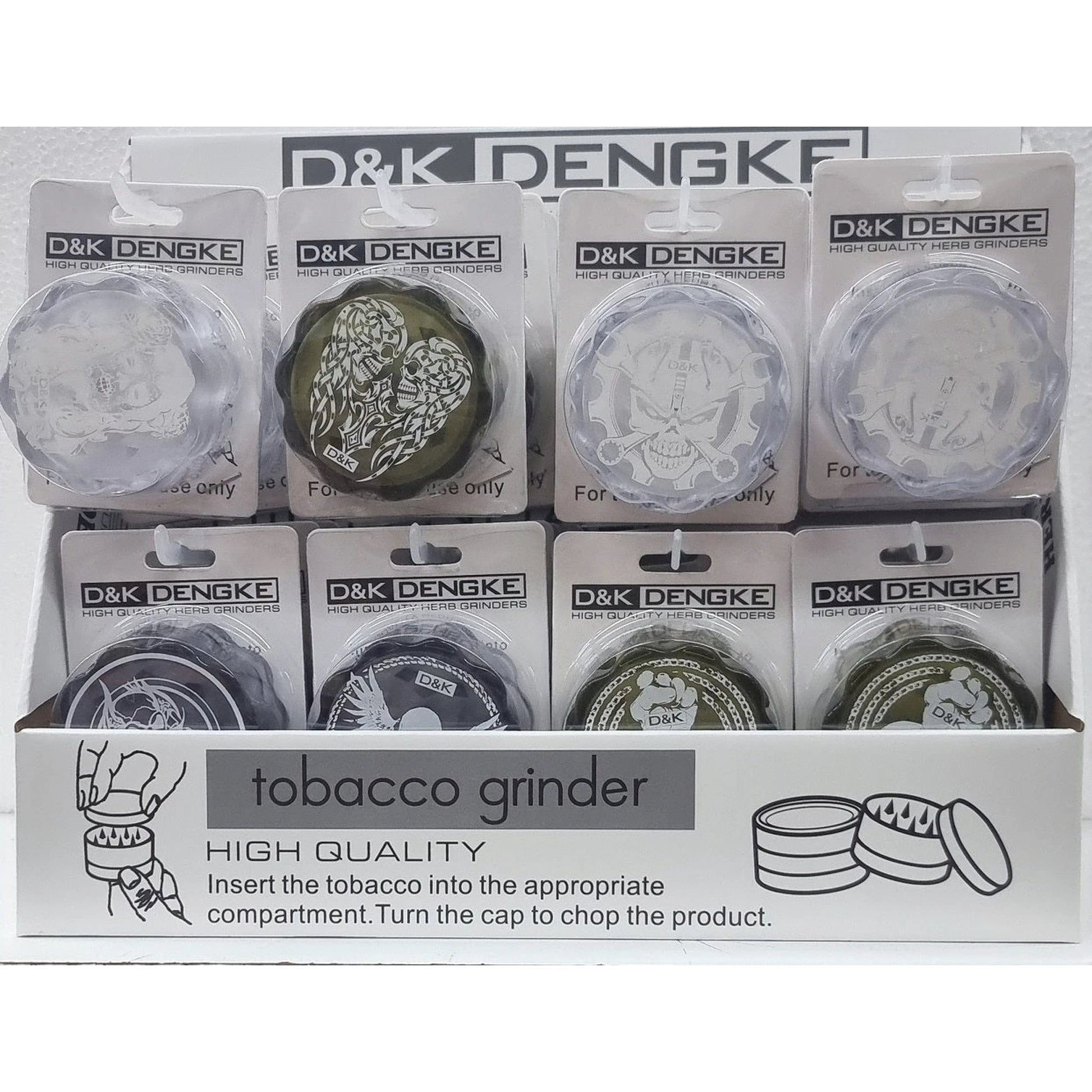 2 Part D&K Clear Magnetic Herb Grinder 65MM (24)