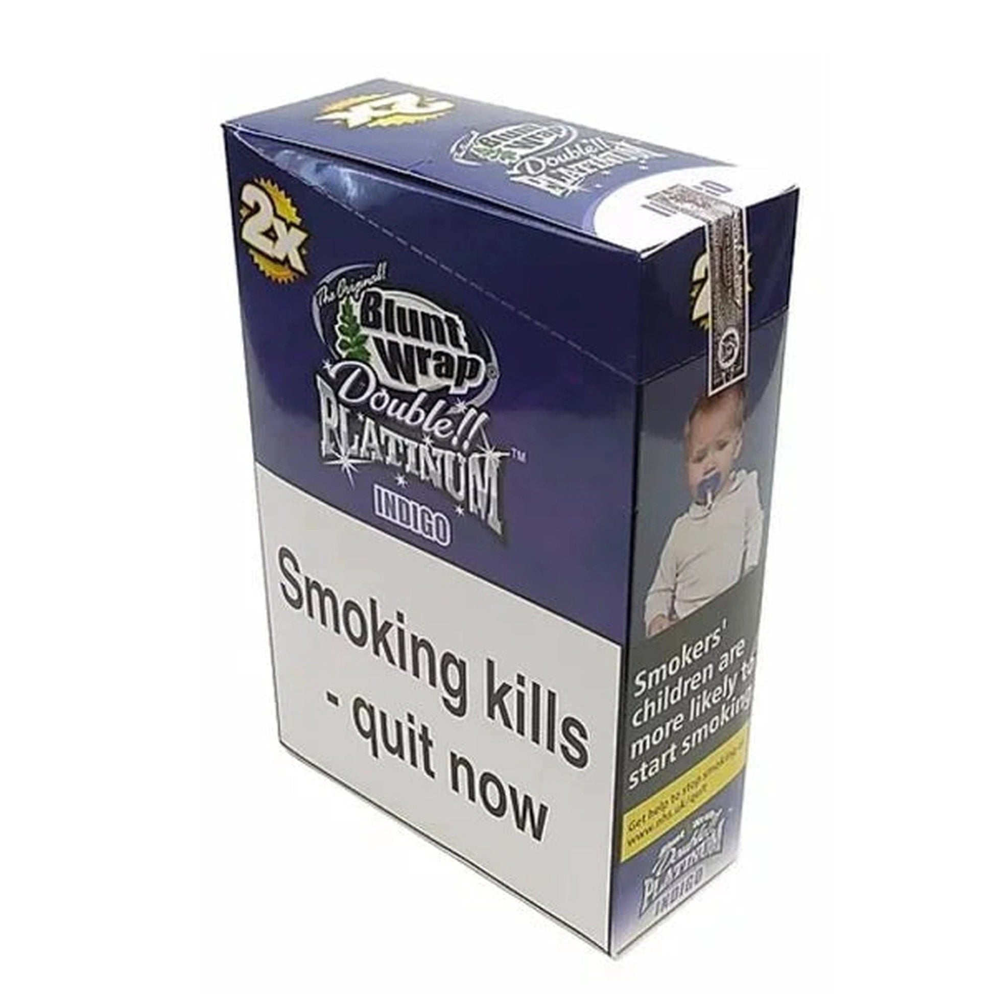 Platinum Double Blunt Wrap 25 pk of 2 INDIGO by Platinum