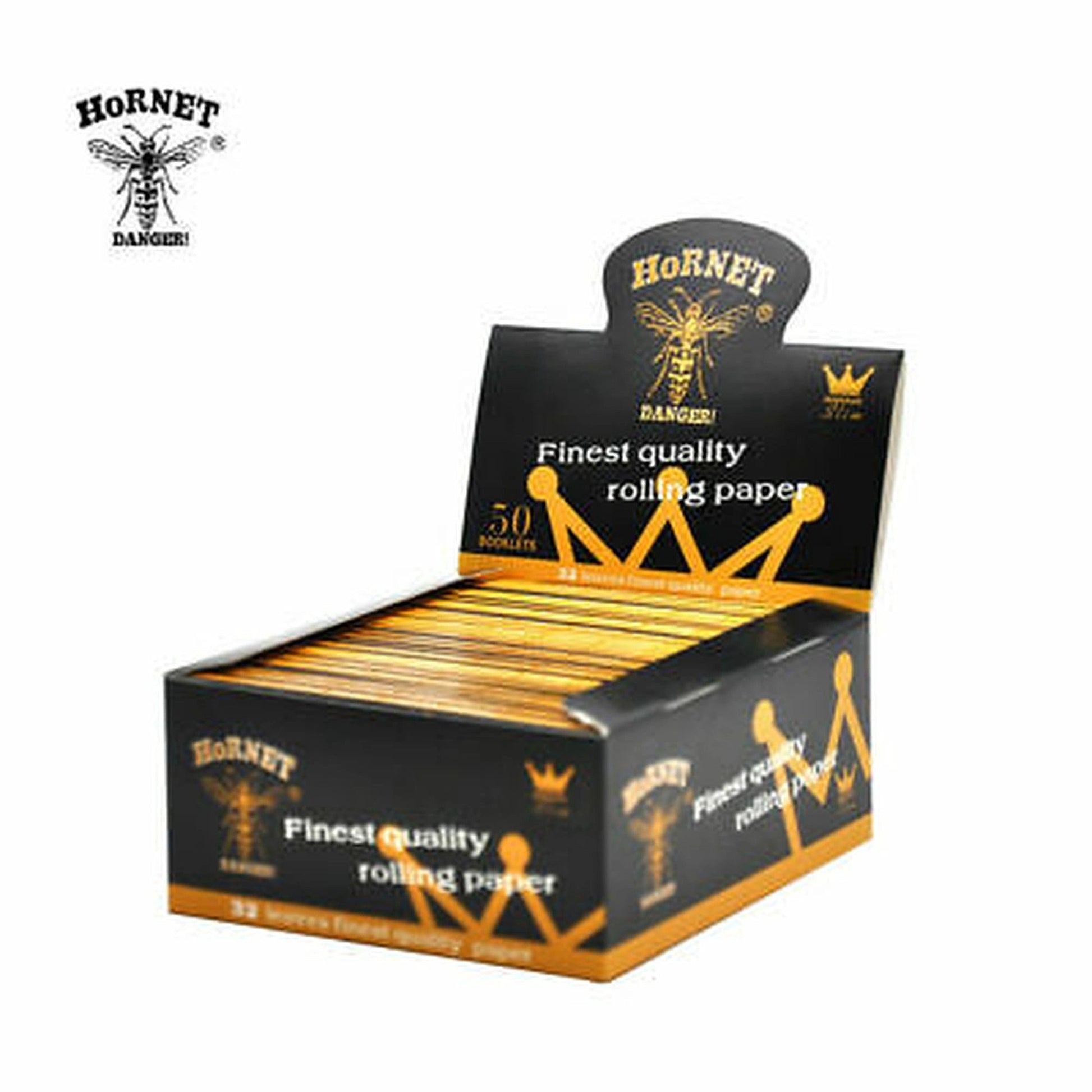 Hornet Black King Size Slim Finest quality rolling paper + tips by Hornet